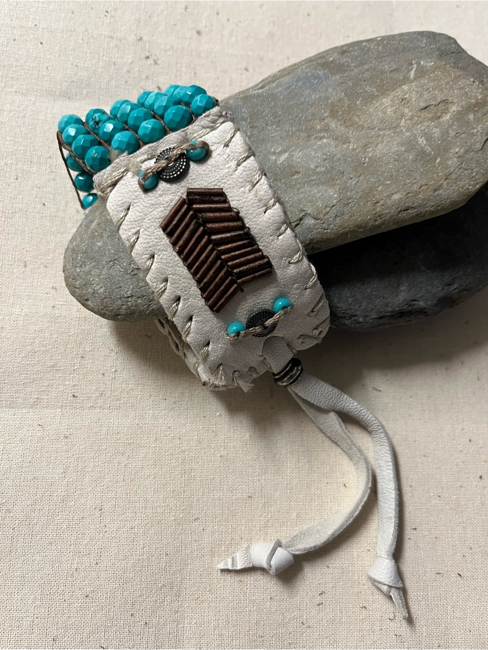 Handmade cuff bracelet.